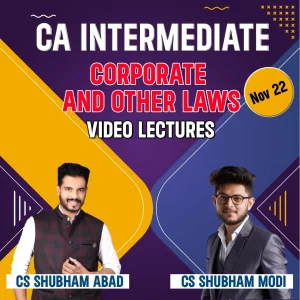 CA Intermediate Corporate And Others Law Live+Recorded Video Lecture