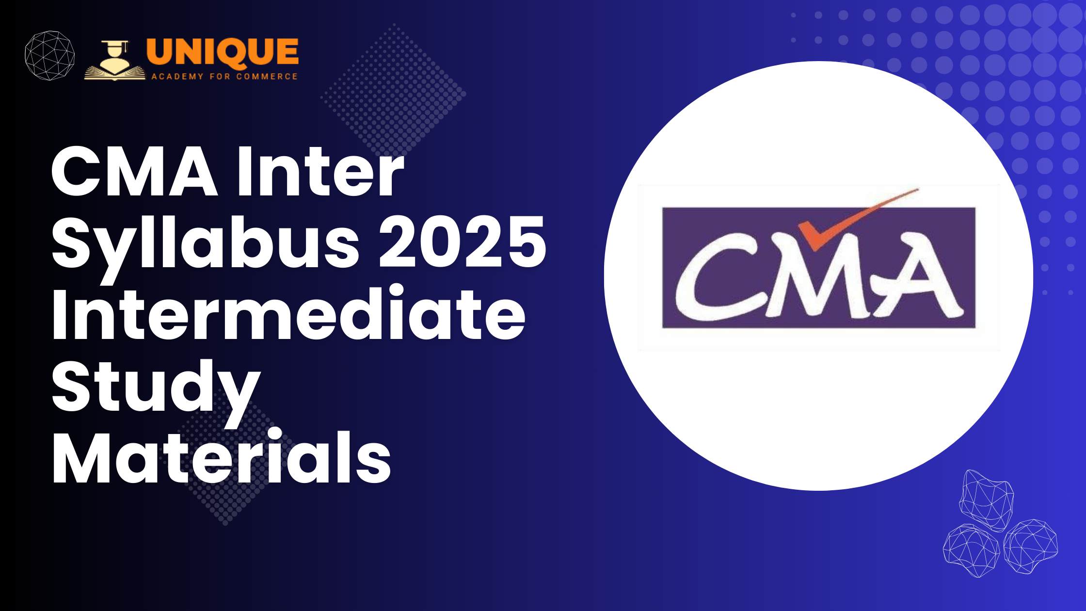 CMA Inter Syllabus 2025 Intermediate Study Materials