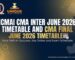ICMAI CMA Inter June 2026 Timetable and CMA Final June 2026 Timetable