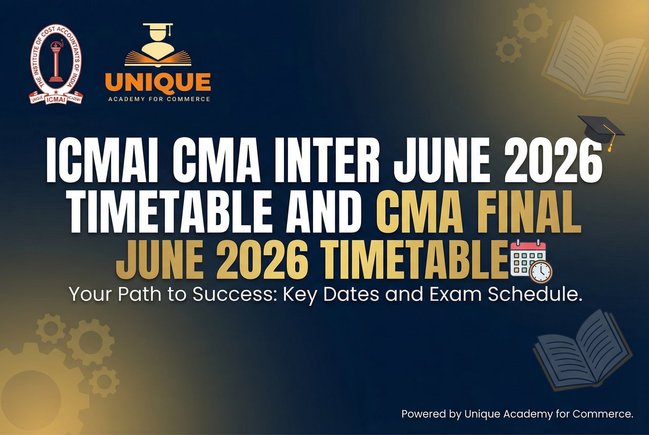 ICMAI CMA Inter June 2026 Timetable and CMA Final June 2026 Timetable