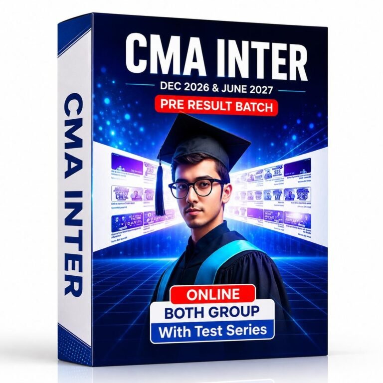 Cma Video Pre Result Batch CMA Inter Both Group Video Lectures With Test Series ...