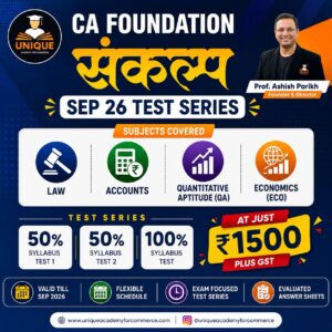 CA Foundation Sep 2026 Sankalp Test Series