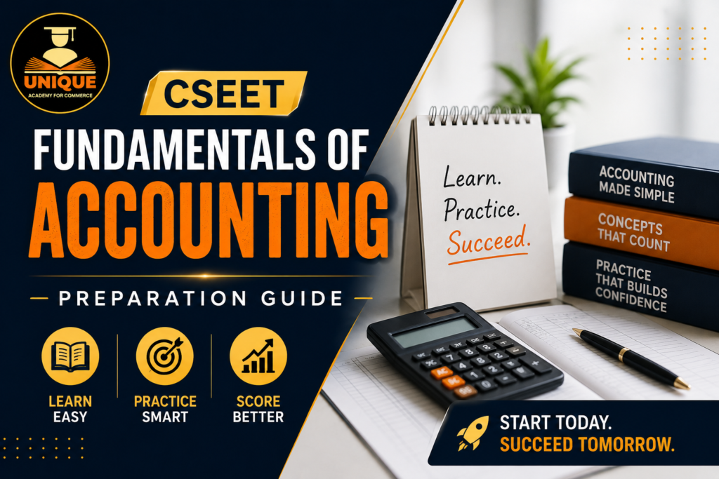 CSEET Fundamentals of Accounting preparation guide for beginners