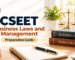 CSEET Business Laws and Management preparation guide with law books, study notes and exam planning
