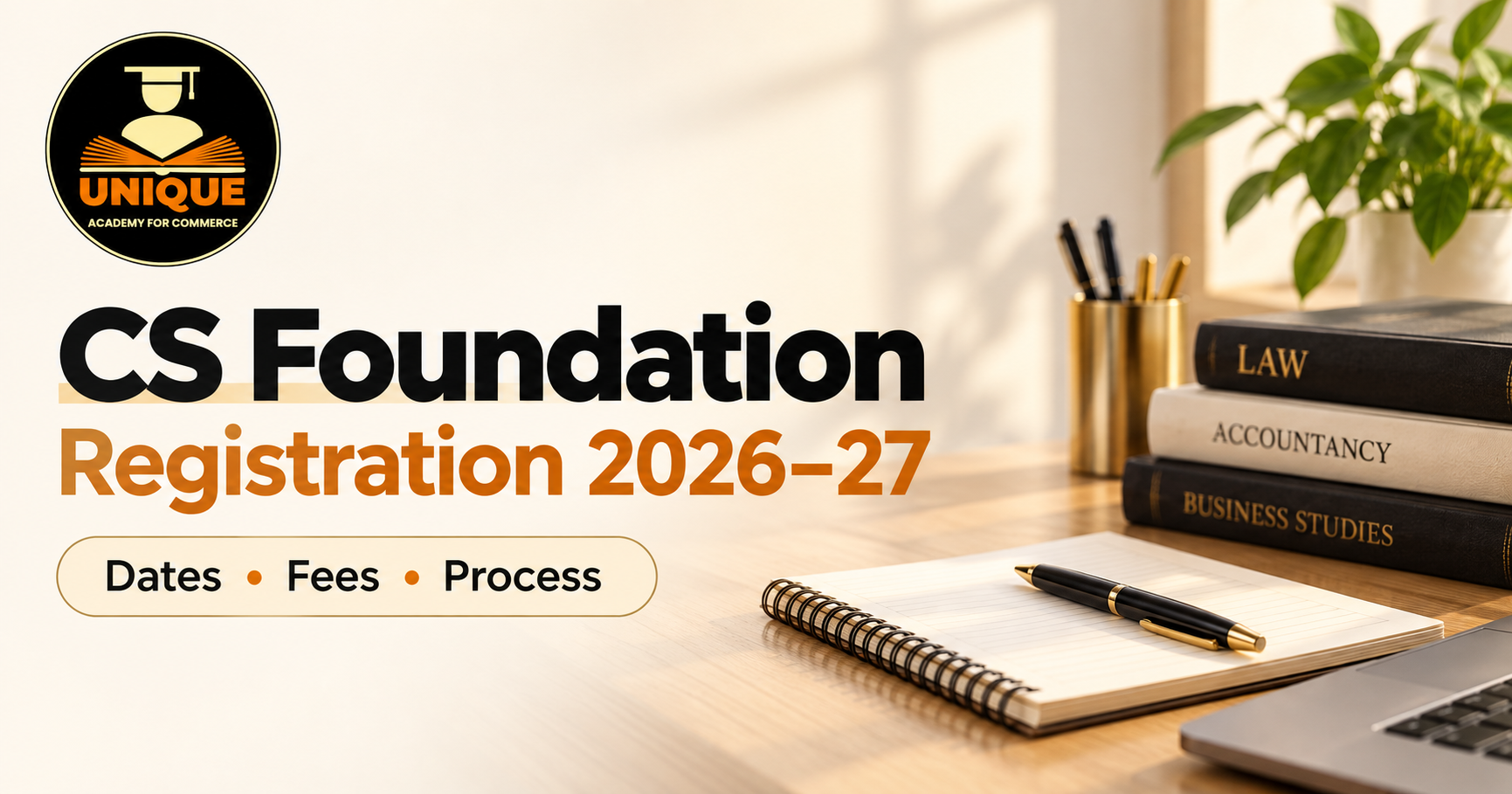 CS Foundation Registration 2026–27 dates, fees and process