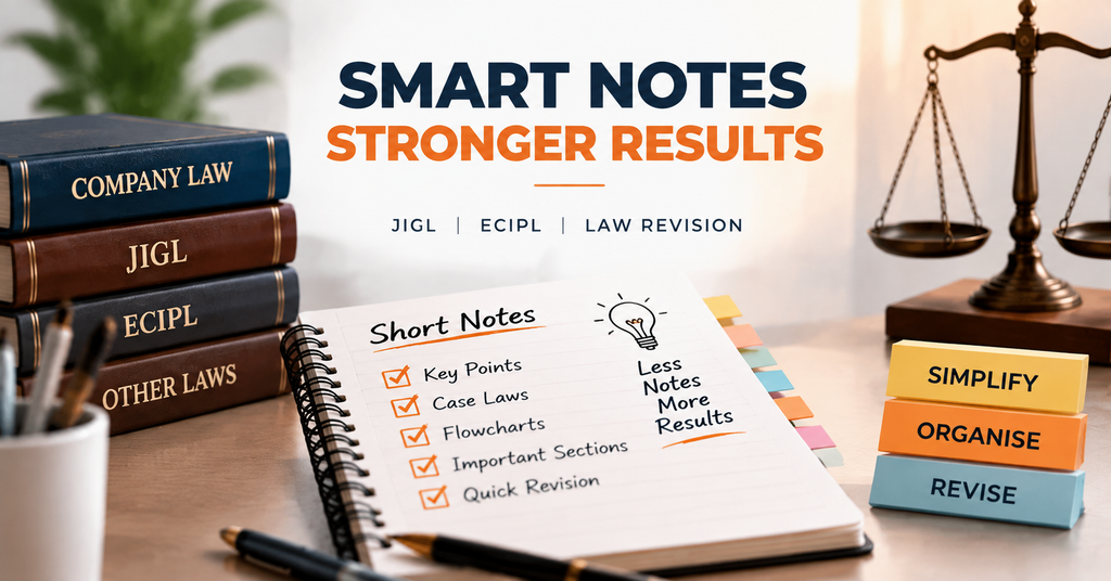 CS Executive Law Notes with Case Laws, Flowcharts and Important Sections for Quick Revision
