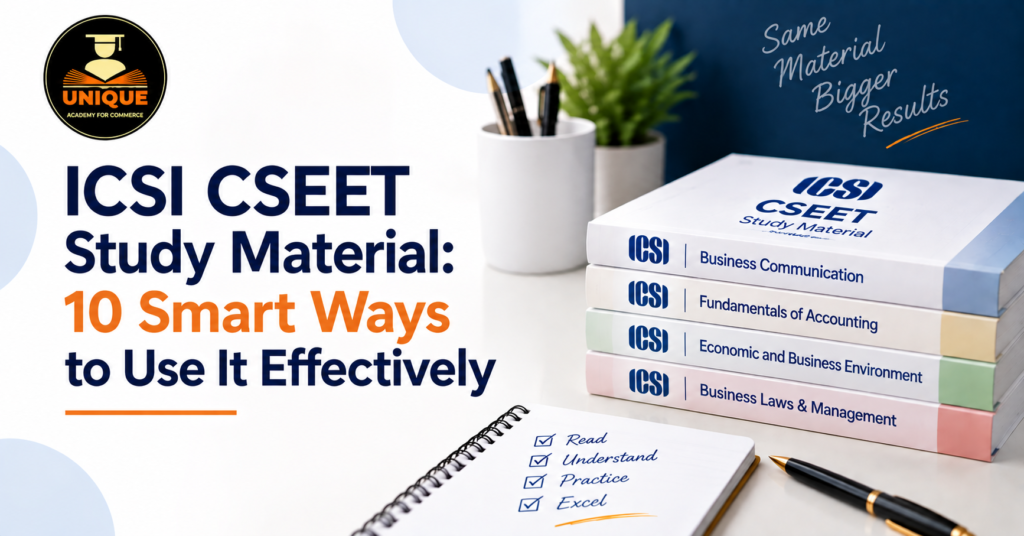 ICSI CSEET Study Material with CSEET books and study preparation checklist