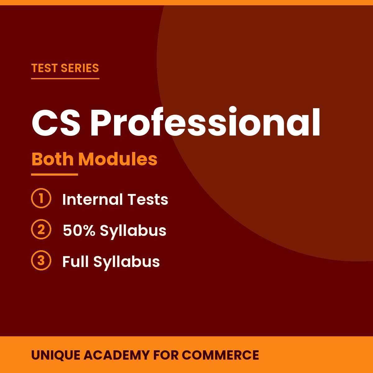 CS Professional Both Modules Test Series CS Professional Both Modules Test Series - Unique Academy for Commerce