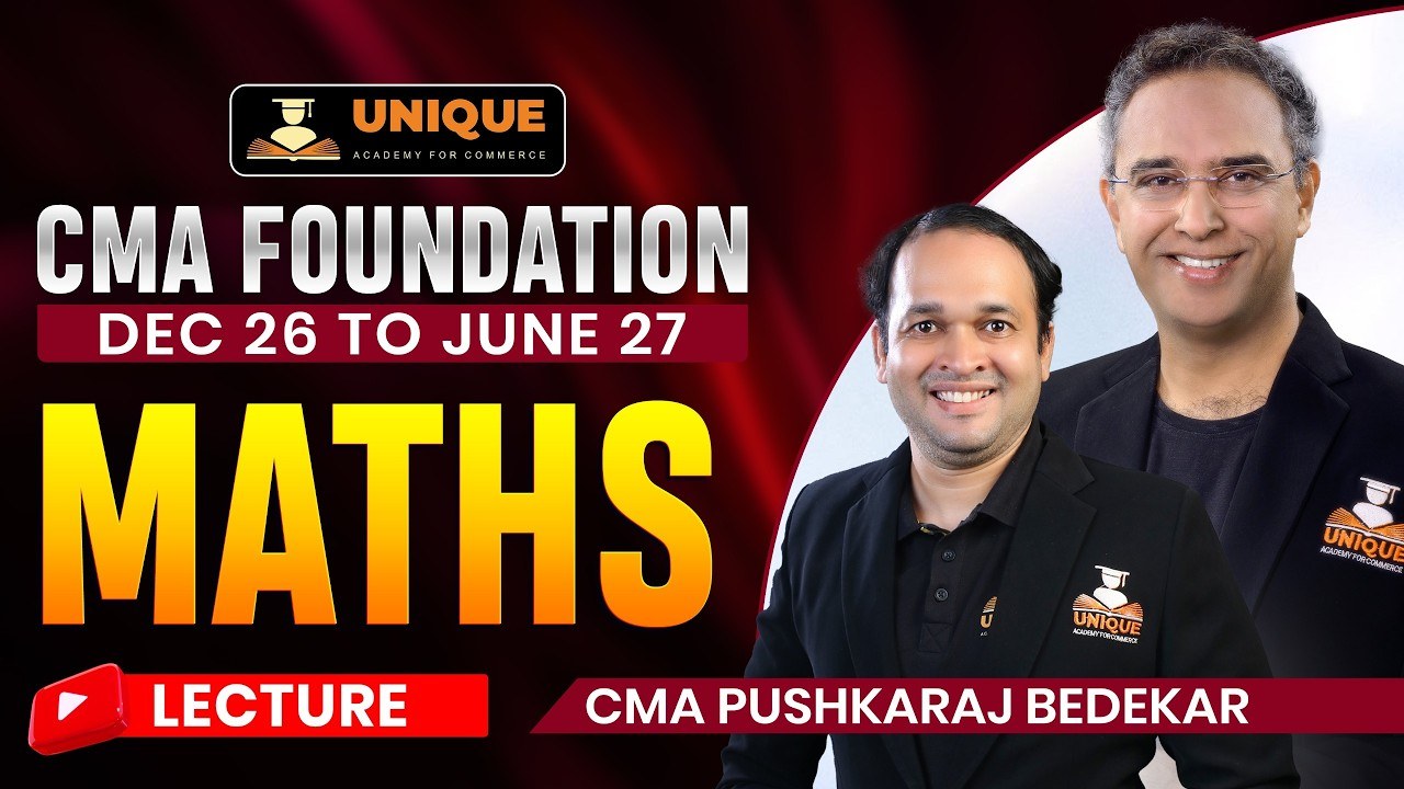 Demo Lecture - Mathematics - CMA Pushkaraj Bedekar