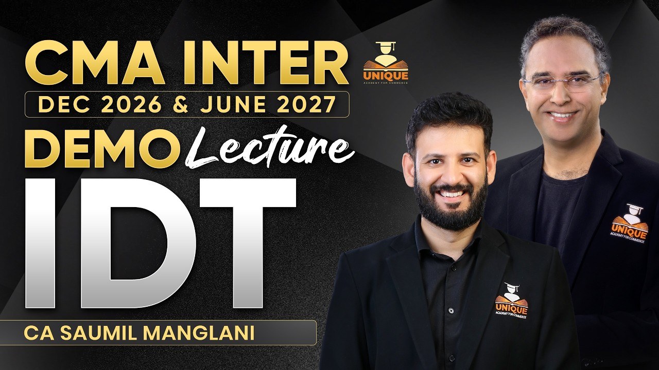 Demo Lecture - Direct and Indirect Taxation - CA Saumil Manglani