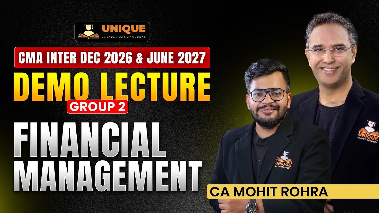 Demo Lecture - Financial Management and Business Data Analytics - CA Mohit Rohra