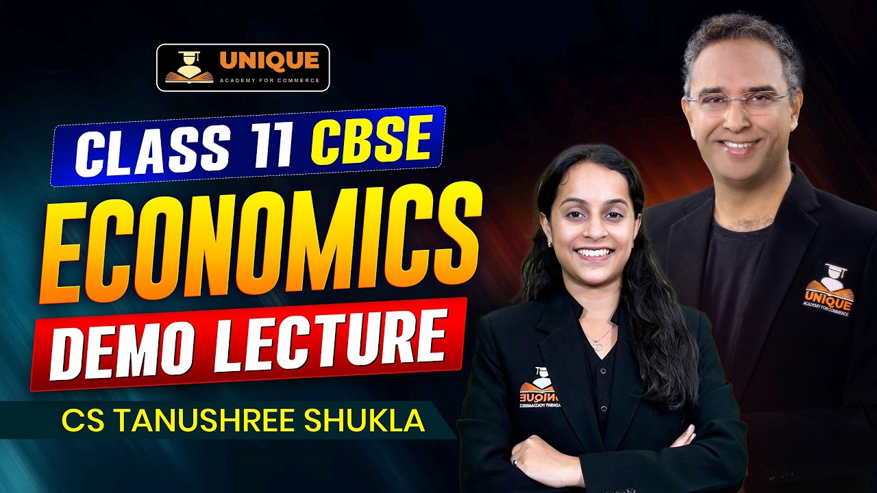 Demo Lecture - Economics - CS Tanushree Shukla