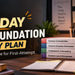 90-Day CS Foundation Study Plan with daily timetable, four CSEET subjects and first-attempt preparation strategy